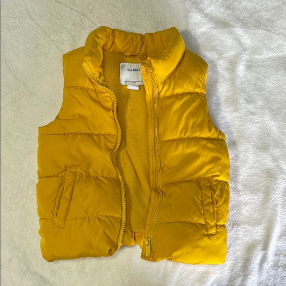Old Navy Yellow Puffer Vest - Picture 1 of 4
